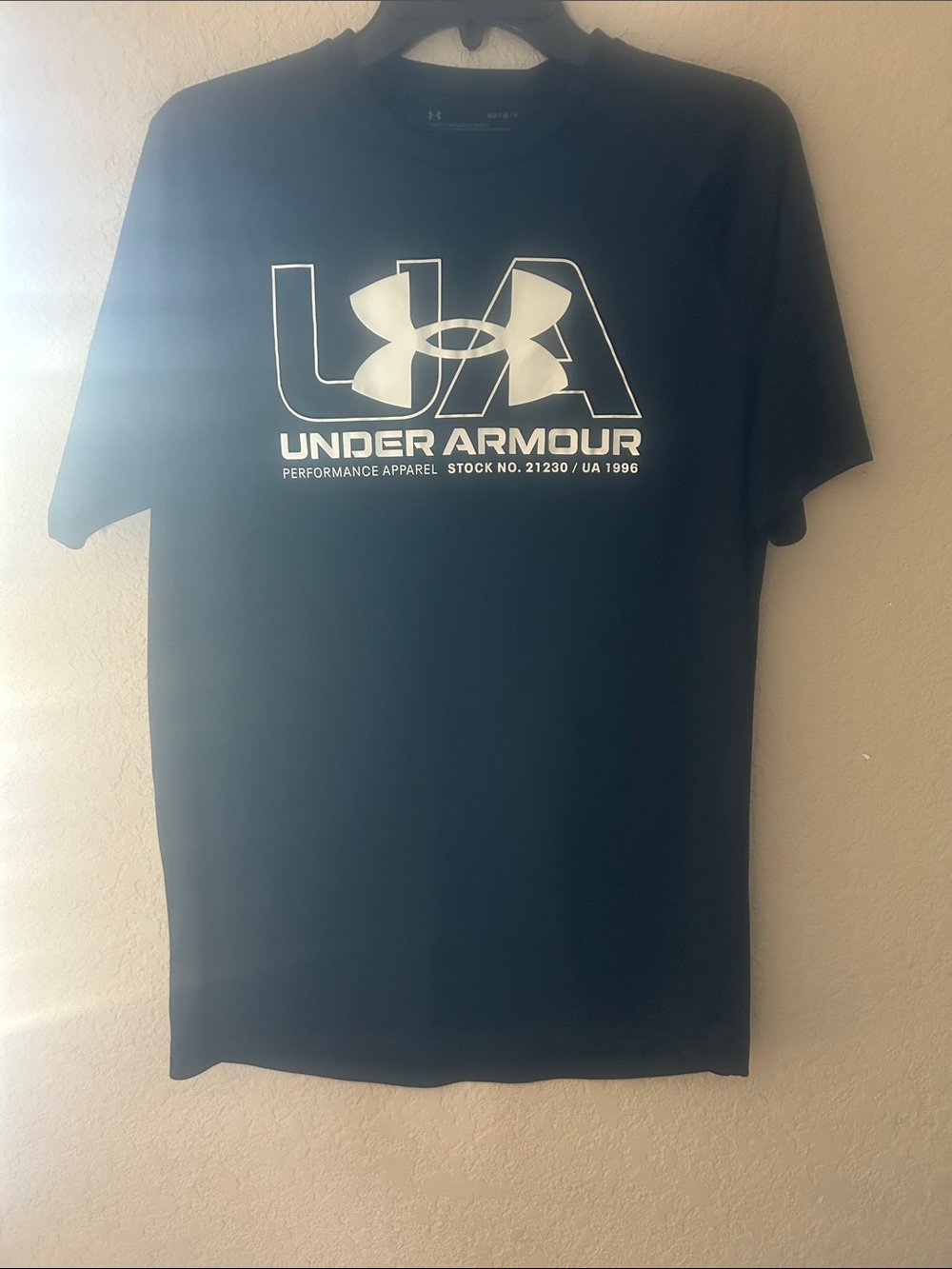 Under Armour Black Tee with White UA Logo
